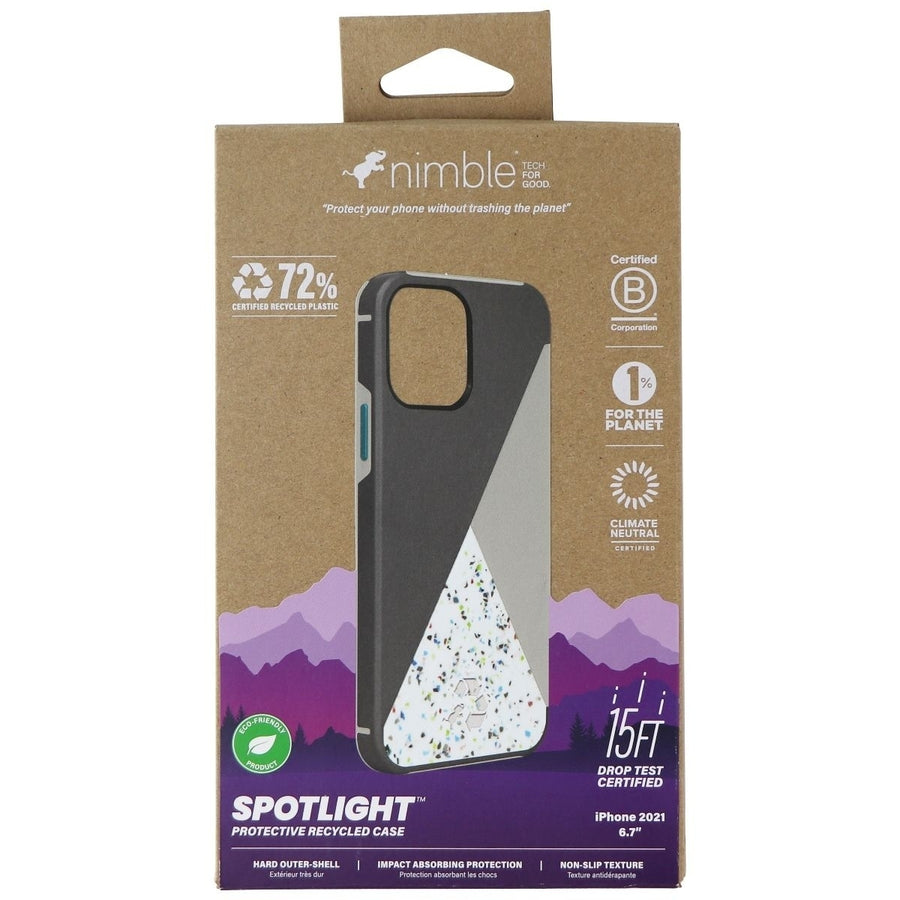 Nimble Spotlight Series Protective Case for Apple iPhone 13 Pro Max - Gray/Teal Image 1