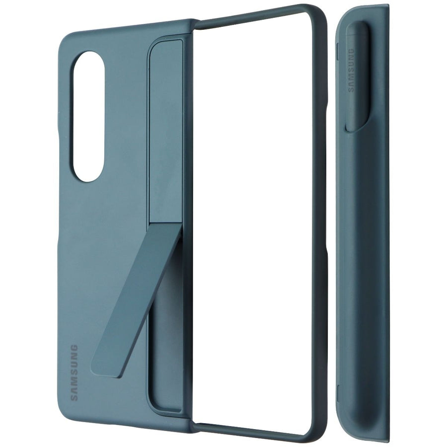 Samsung Official Standing Cover with Pen for Galaxy Z Fold4 - Gray Green Image 1