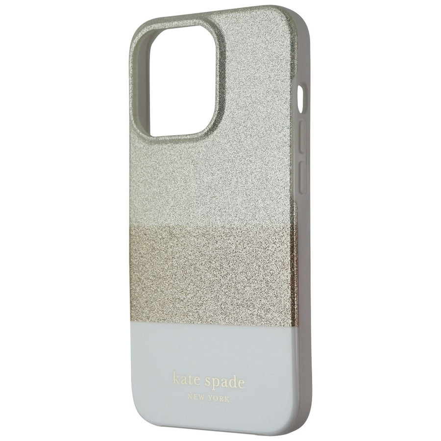 Kate Spade Protective Hardshell Case for iPhone 13 Pro - Glitter Block White Image 1