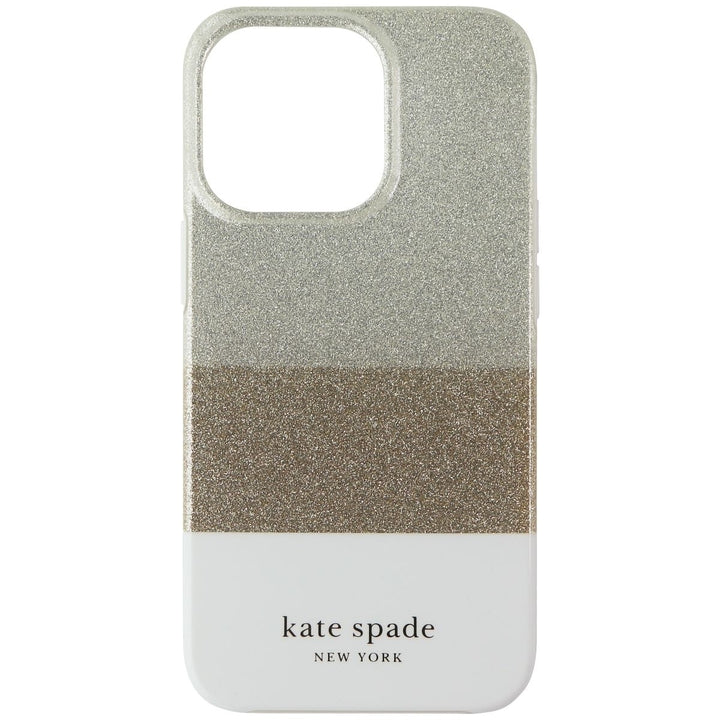 Kate Spade Protective Hardshell Case for iPhone 13 Pro - Glitter Block White Image 2