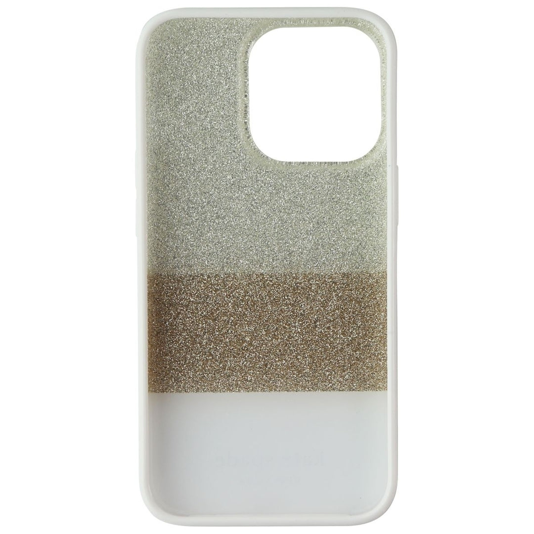 Kate Spade Protective Hardshell Case for iPhone 13 Pro - Glitter Block White Image 3