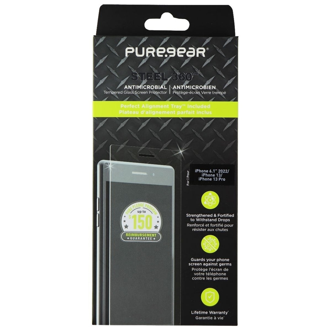 PureGear Steel 360 Screen Protector for iPhone 14/14 Pro/13/13 Pro - Clear Image 1