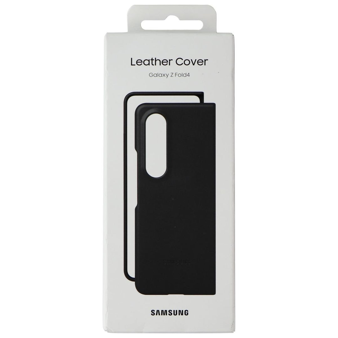 Samsung Official Leather Cover for Samsung Galaxy Z Fold4 - Black Image 4