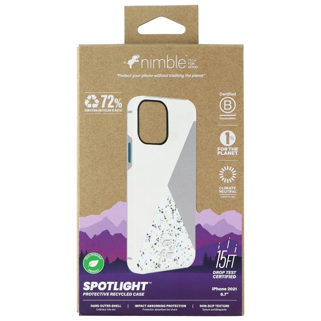 Nimble Spotlight Series Case for Apple iPhone 13 Pro Max - White/Teal/Multi Image 1