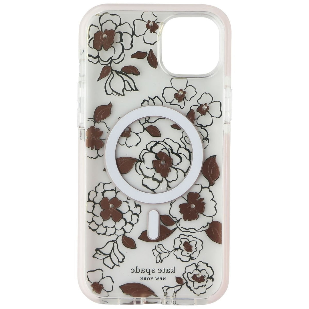 Kate Spade Defensive Case for MagSafe for iPhone 14 Plus - Gold Floral Image 3