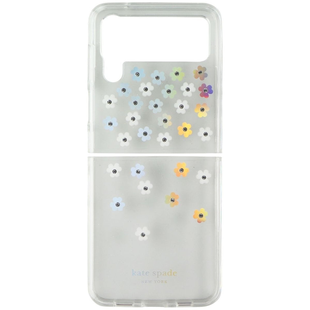 Kate Spade Protective Hardshell Case for Galaxy Z Flip4 - Scattered Flowers Image 2