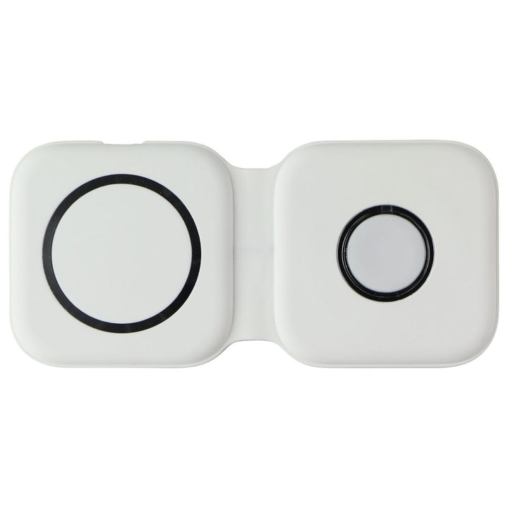 S. Simple Wireless Qi Smartphone and Smartwatch Charging Pad - White Image 2