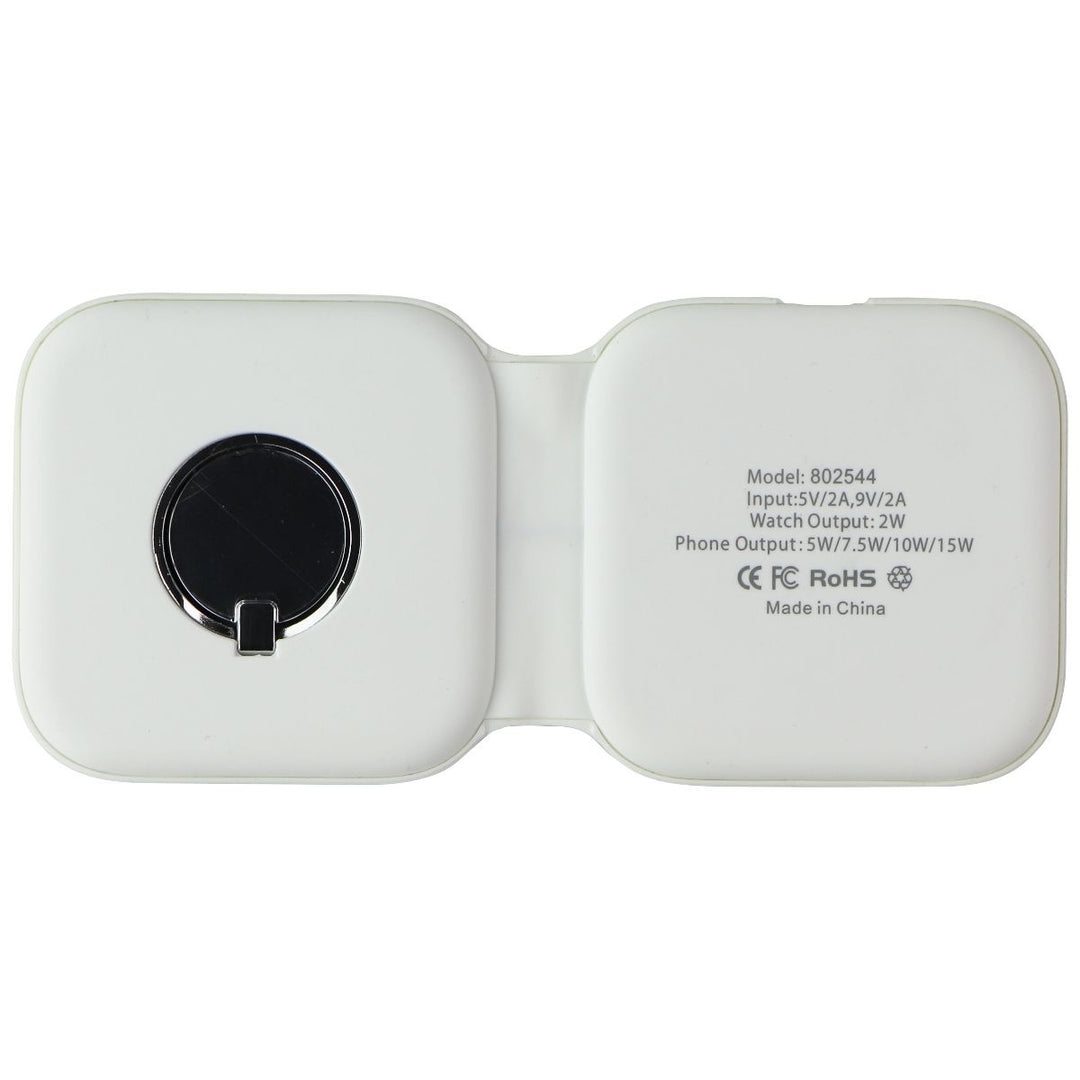 S. Simple Wireless Qi Smartphone and Smartwatch Charging Pad - White Image 3