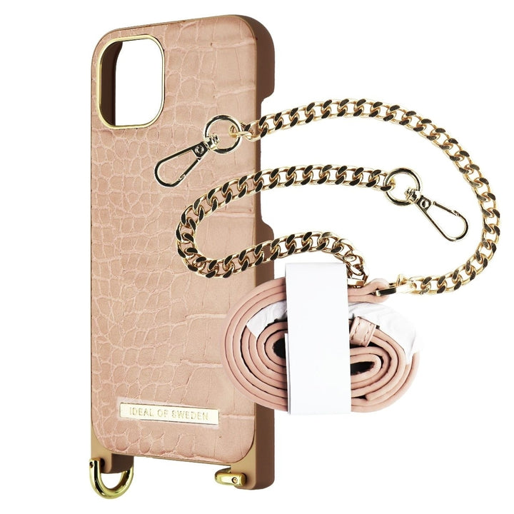 iDeal of Sweden Atelier Necklace Case for iPhone 13 - Misty Rose Croco Image 1