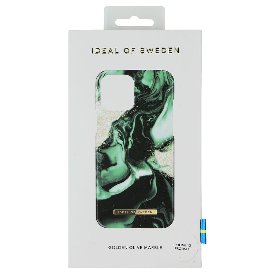 iDeal of Sweden Printed Case for iPhone 13 Pro Max - Golden Olive Marble Image 1