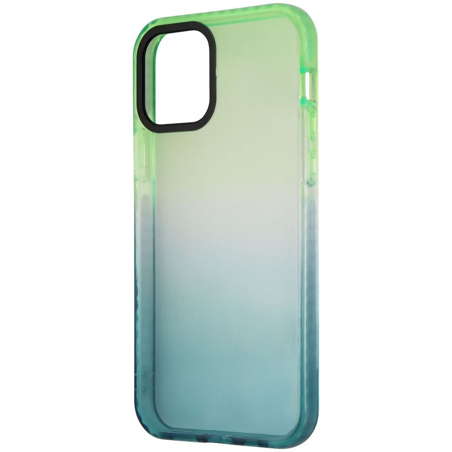 AQA Hard Protective Case for Apple iPhone 12 Pro / iPhone 12 - Clear Green Ombre Image 1