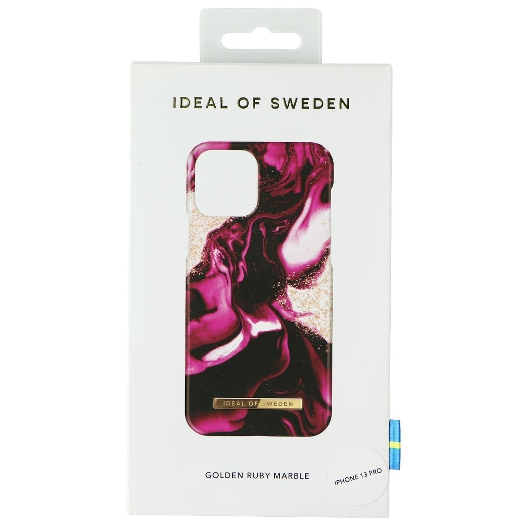 iDeal of Sweden Printed Case for iPhone 13 Pro - Golden Ruby Marble Image 1