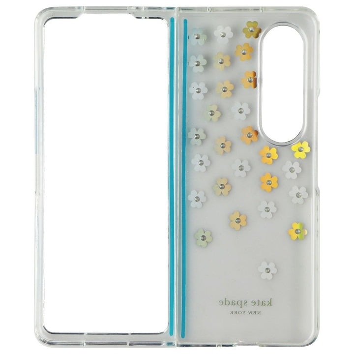 Kate Spade Protective Hardshell Case for Galaxy Z Fold4 - Scattered Flowers Image 3