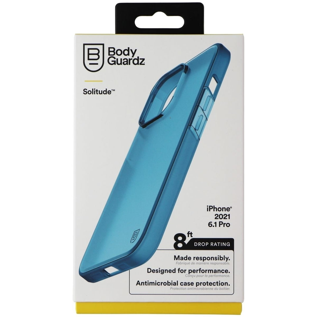 BodyGuardz Solitude Series Gel Case for iPhone 13 Pro - Neon Blue Image 1