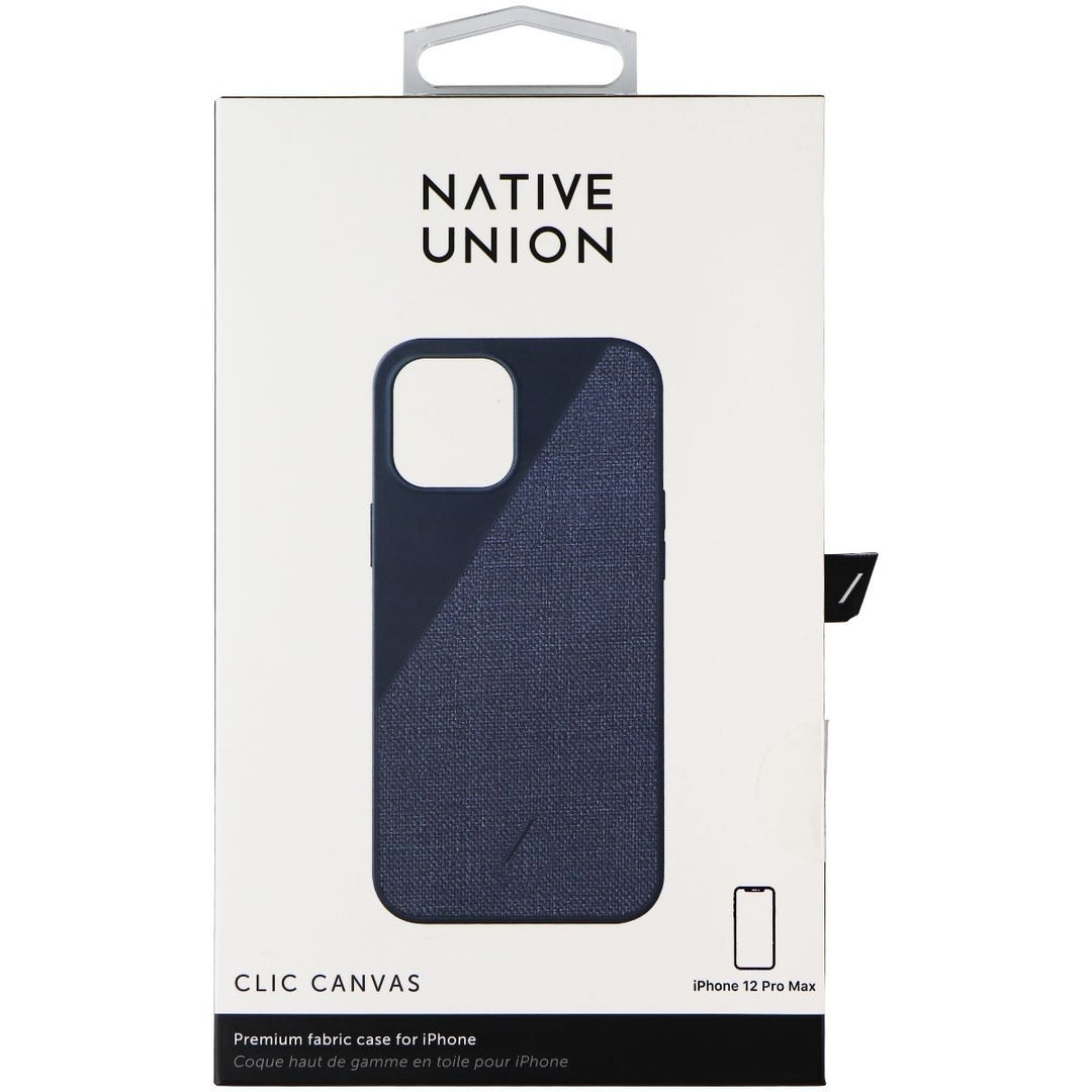 Native Union Clic Canvas Series Hard Case for iPhone 12 Pro Max - Indigo Blue Image 1