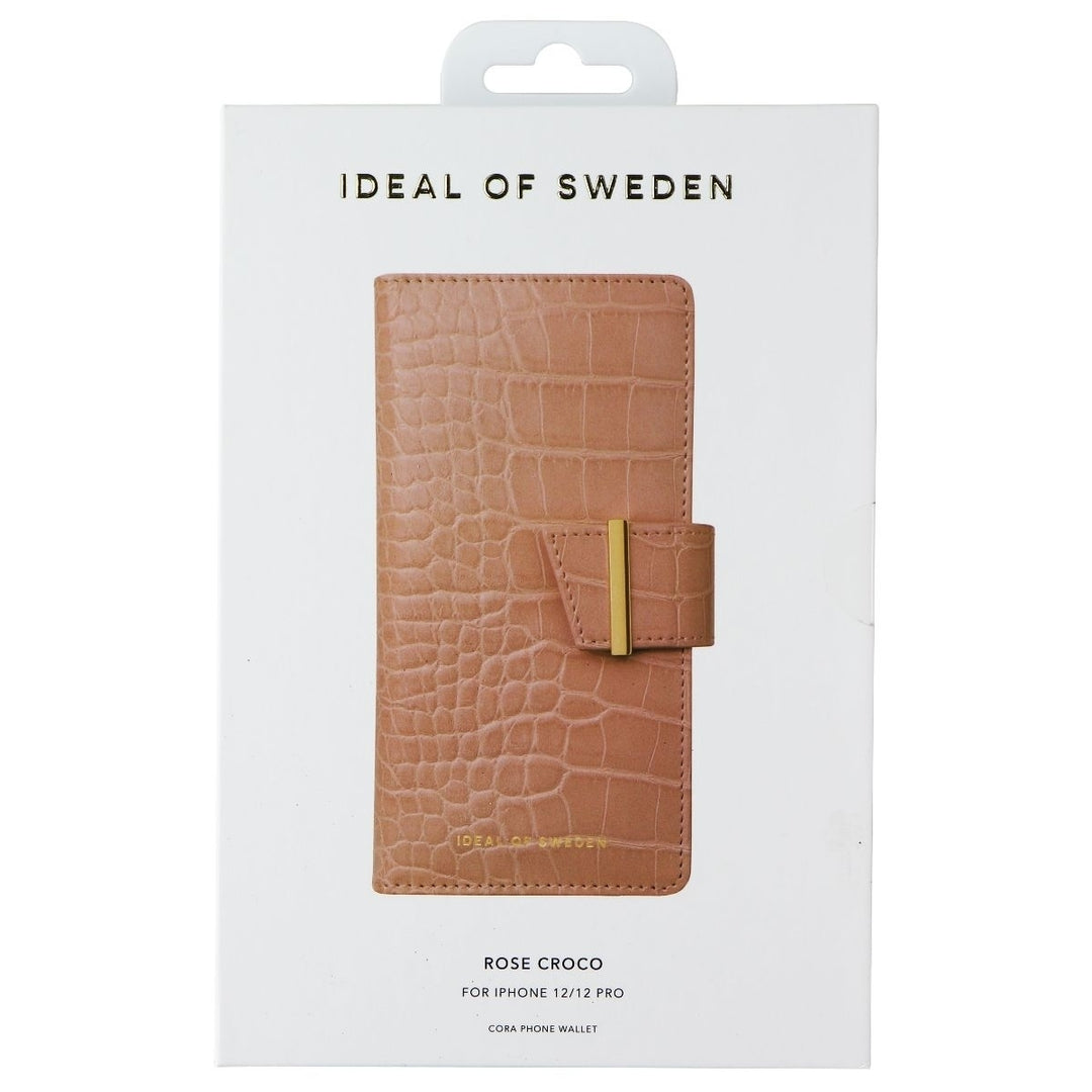 iDeal of Sweden Phone Wallet Case for Apple iPhone 12 and 12 Pro - Rose Croco Image 1