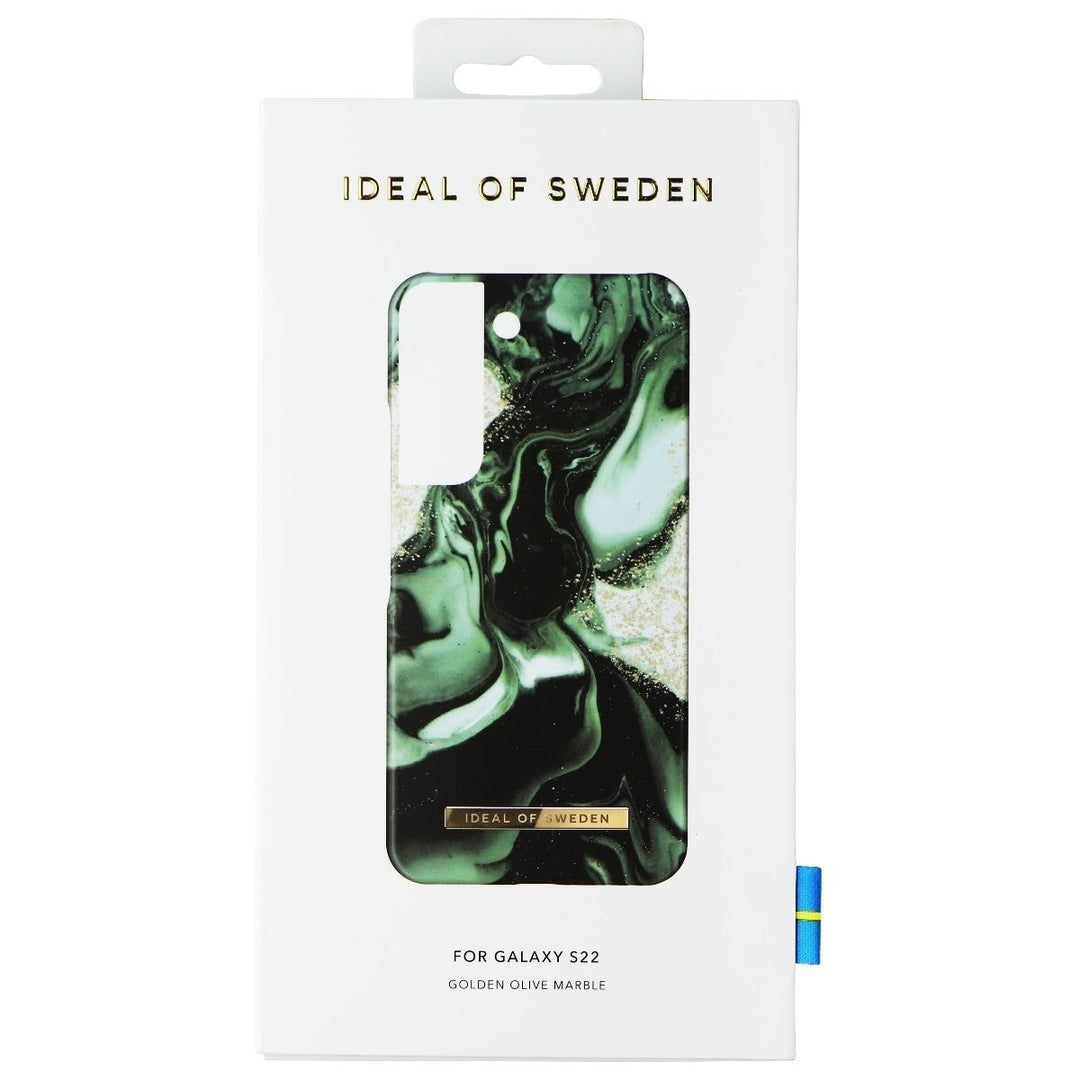 iDeal of Sweden Printed Case for Samsung Galaxy S22 - Golden Olive Marble Image 1