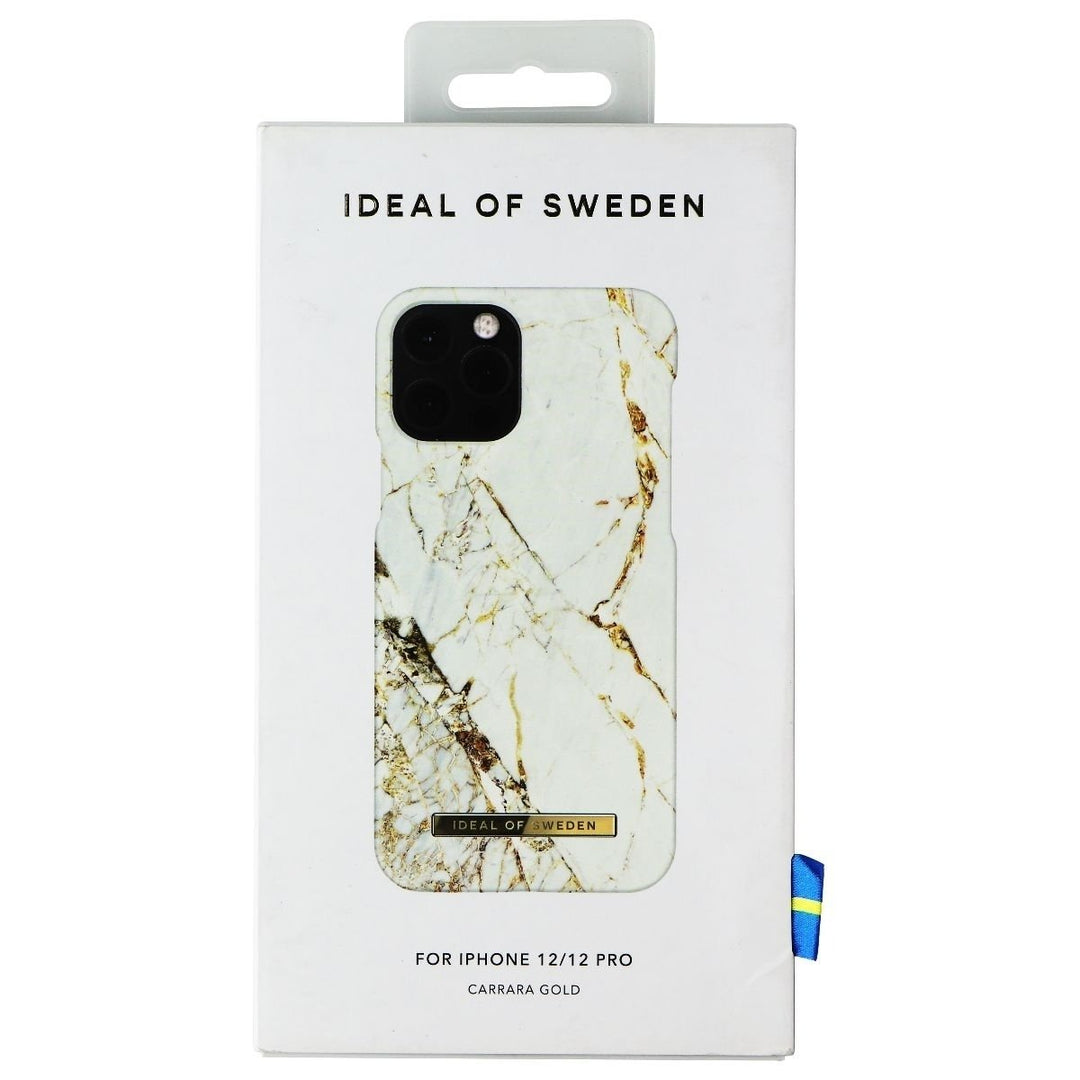 iDeal Of Sweden Printed Case for Apple iPhone 12/12 Pro - Carrara Gold Image 1