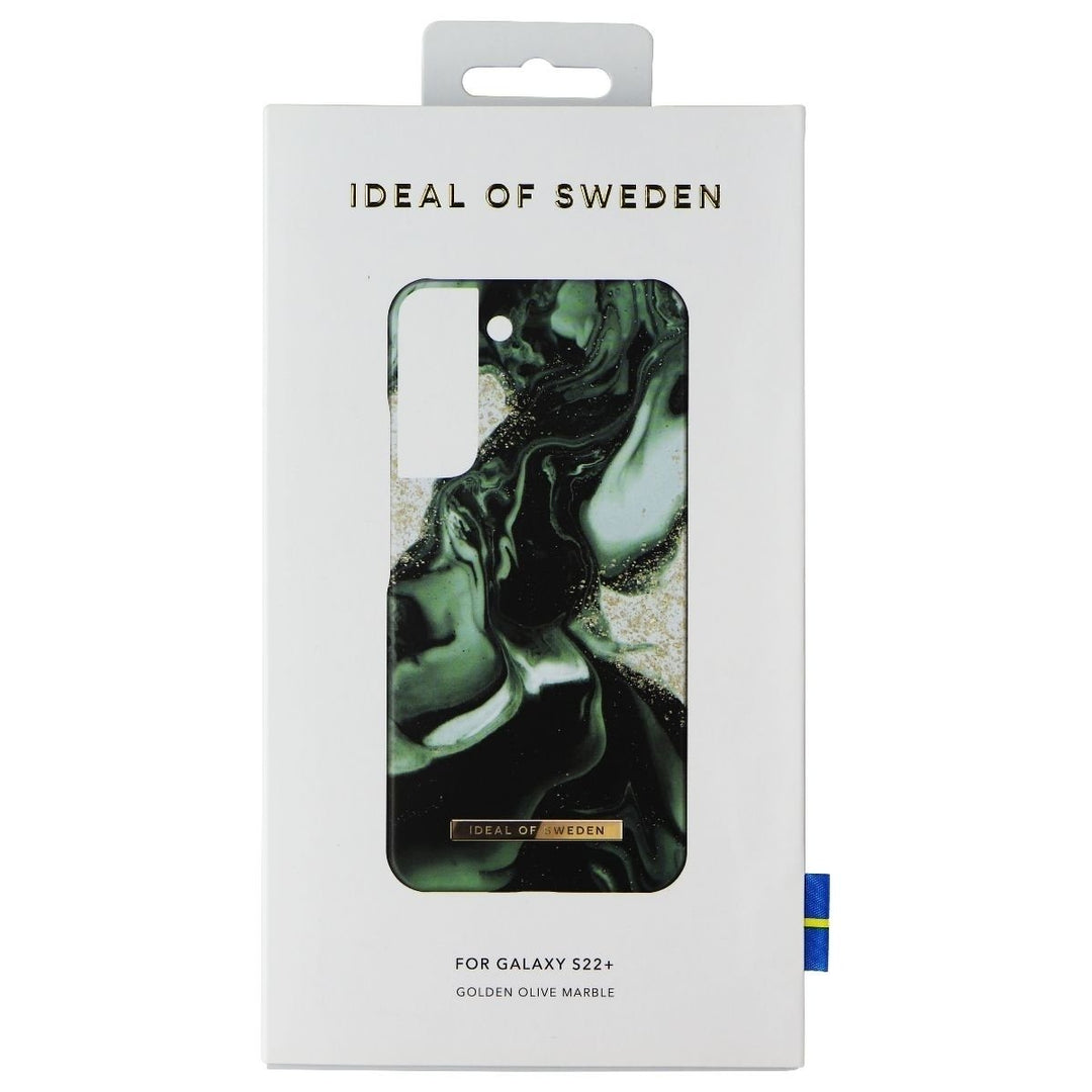 iDeal of Sweden Printed Case for Samsung Galaxy (S22+) - Golden Olive Marble Image 1