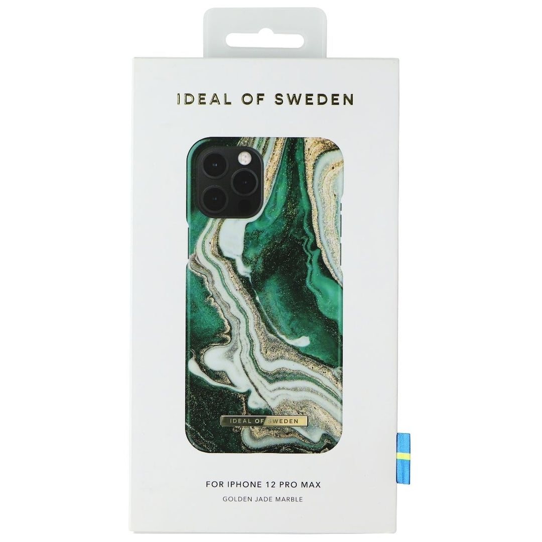 iDeal of Sweden Printed Case for Apple iPhone 12 Pro Max - Golden Jade Marble Image 1