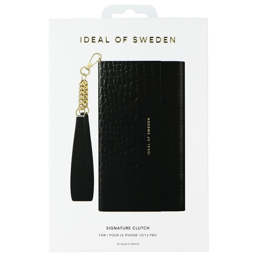 iDeal of Sweden Signature Clutch Case for iPhone 12 and 12 Pro - Jet Black Croco Image 1