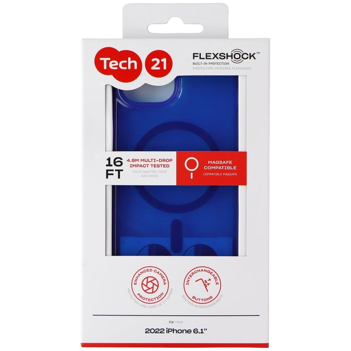 Tech21 EvoCheck Series Gel Case for MAgSafe for Apple iPhone 14 - Blue Image 4