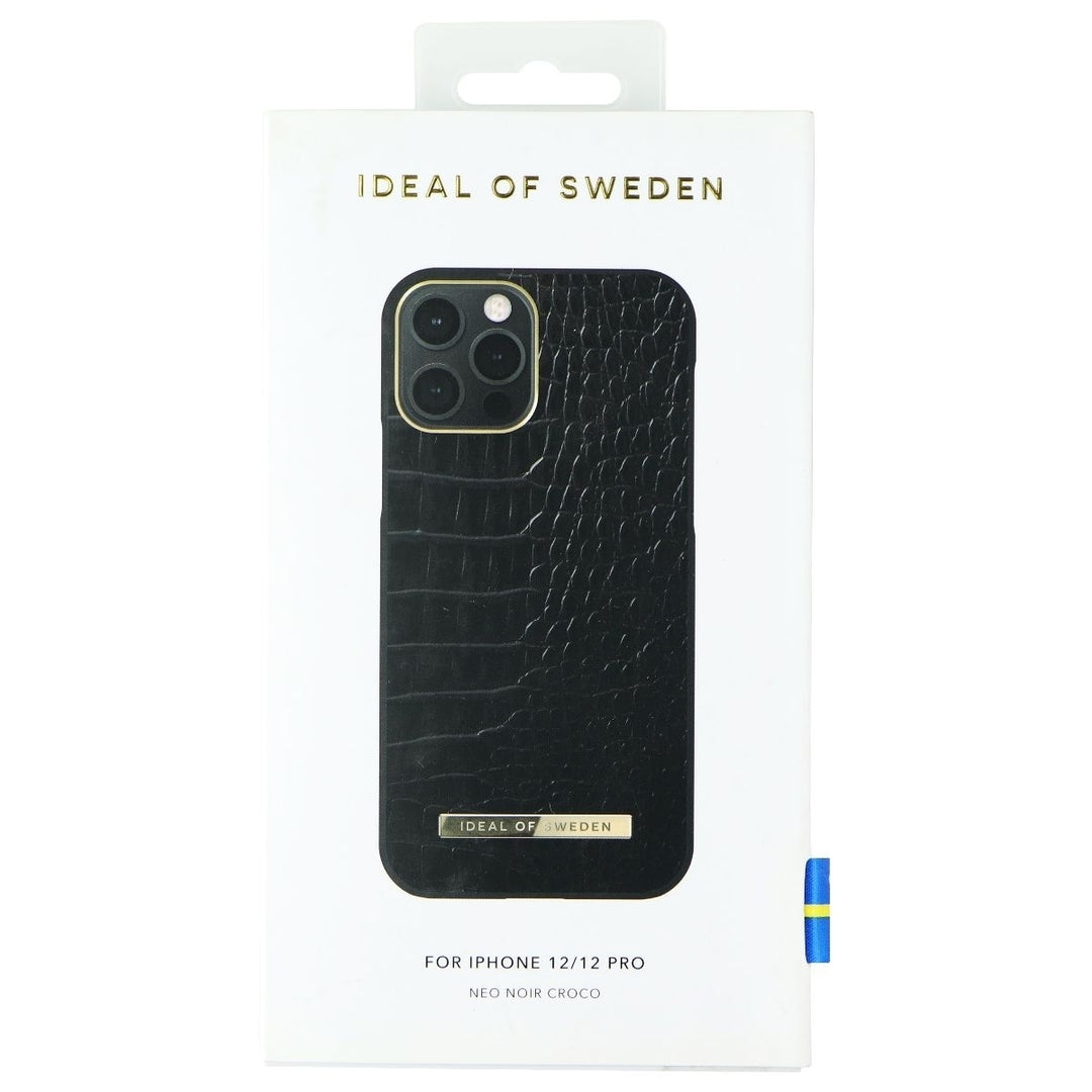 iDeal of Sweden Atelier Case for Apple iPhone 12 and 12 Pro - Neo Noir Croco Image 1