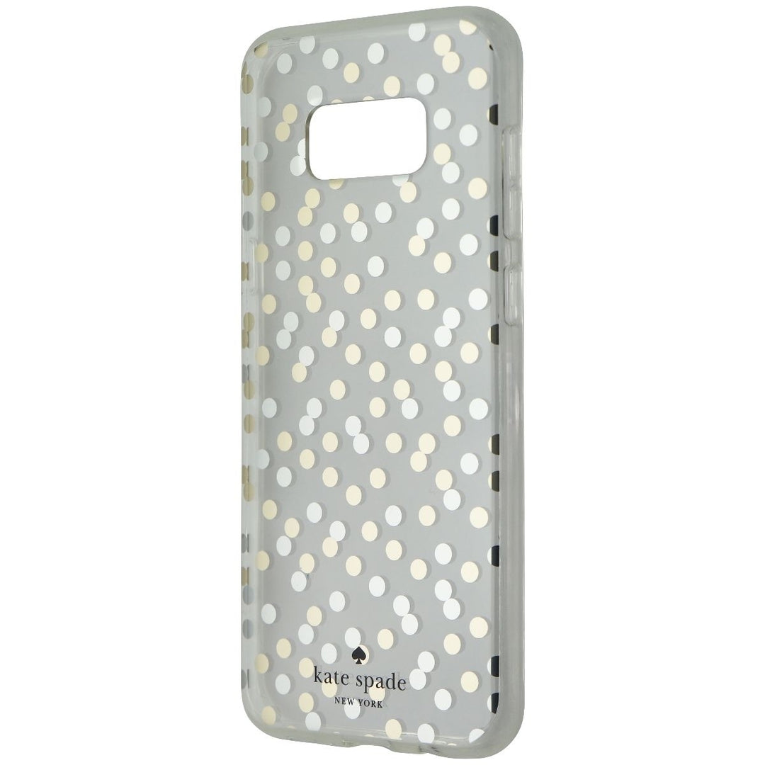 Kate Spade Hardshell Case for Galaxy S8 Plus - Confetti Dot Clear/Gold/Silver Image 1