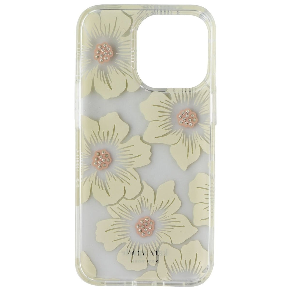 Kate Spade Protective Hardshell Case for iPhone 13 Pro - Hollyhock Floral Clear Image 2