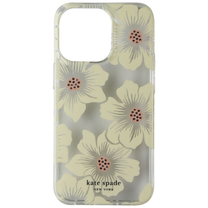 Kate Spade Protective Hardshell Case for iPhone 13 Pro - Hollyhock Floral Clear Image 3