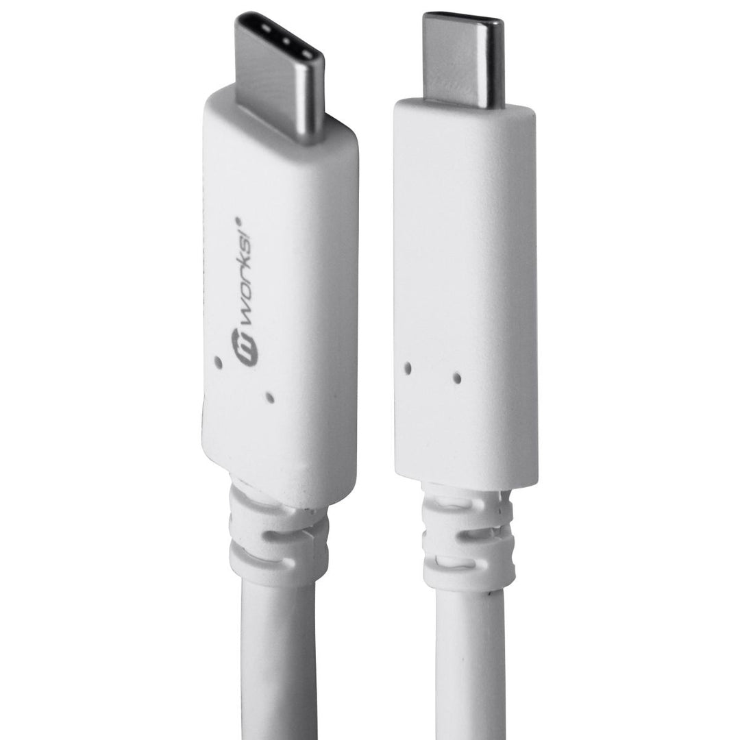 mWorks! mPower! (6-Foot) Round USB-C to USB-C Charging Cable - White Image 1