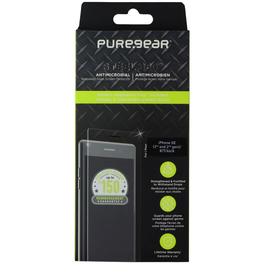 PureGear Steel 360 Screen Protector for iPhone SE (2022/2020)/8/7/6s/6 - Clear Image 1