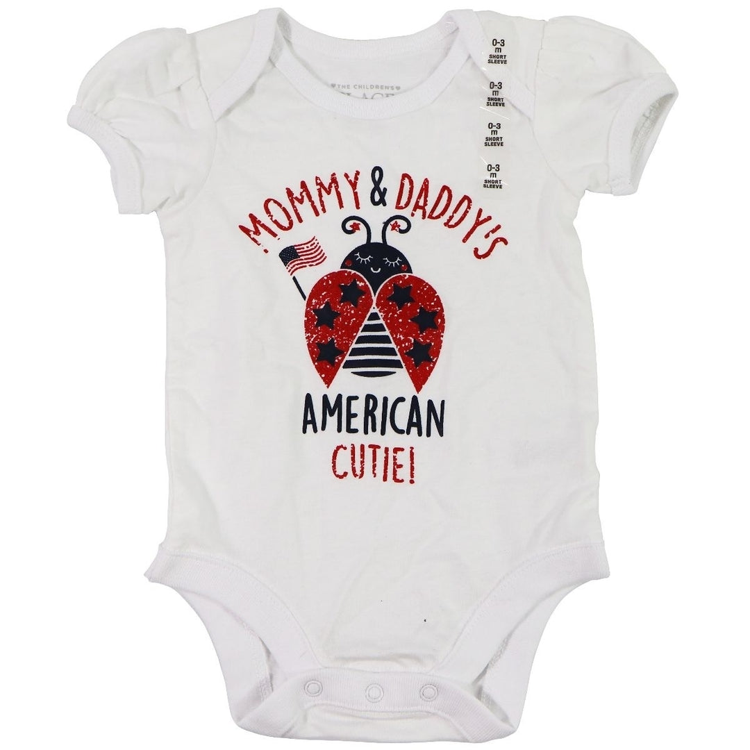 The Childrens Place - Toddler Onesie - White / American Cutie (0-3 M/M) Image 1