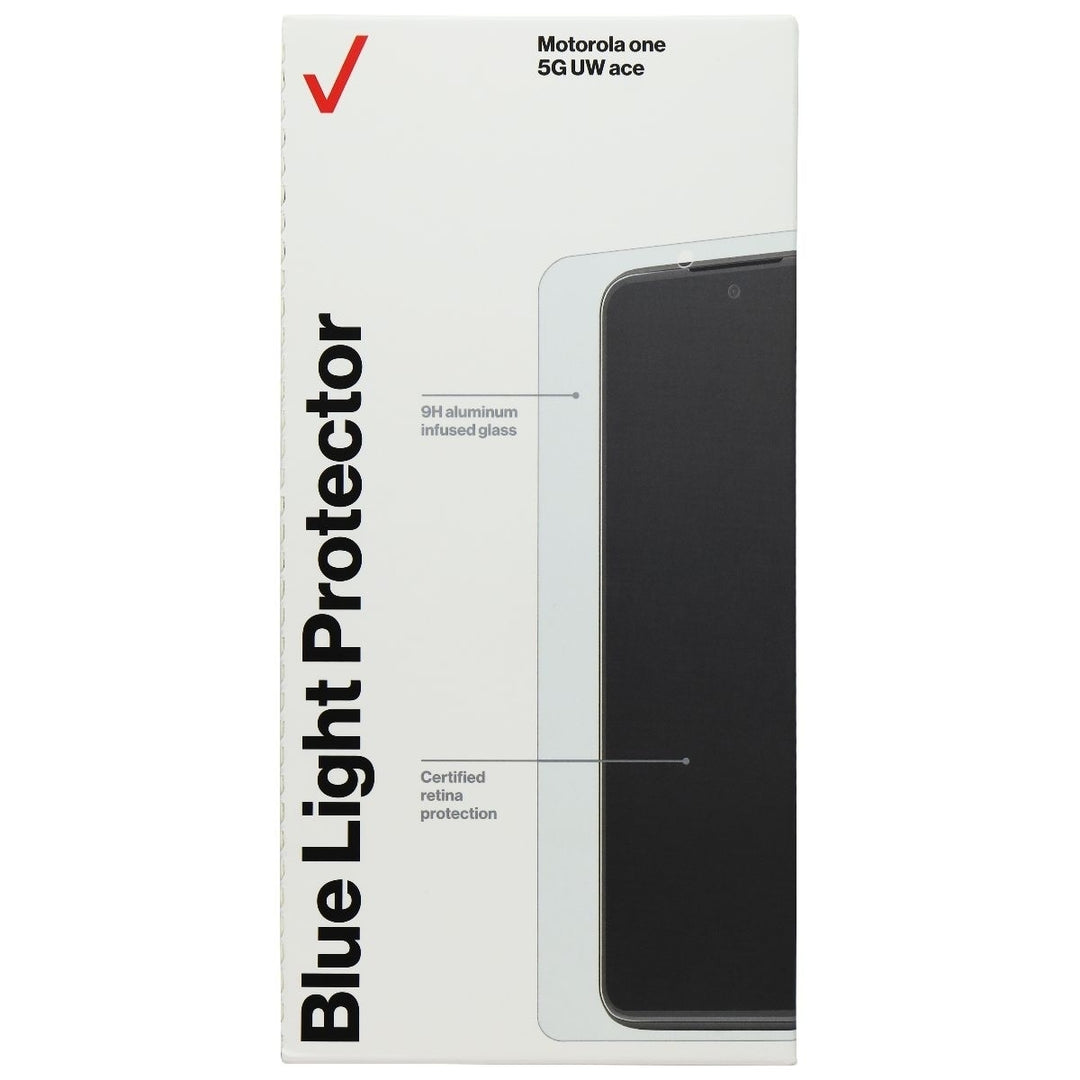 Verizon Blue Light Screen Protector for Motorola One 5G UW Ace - Clear/Tinted Image 1