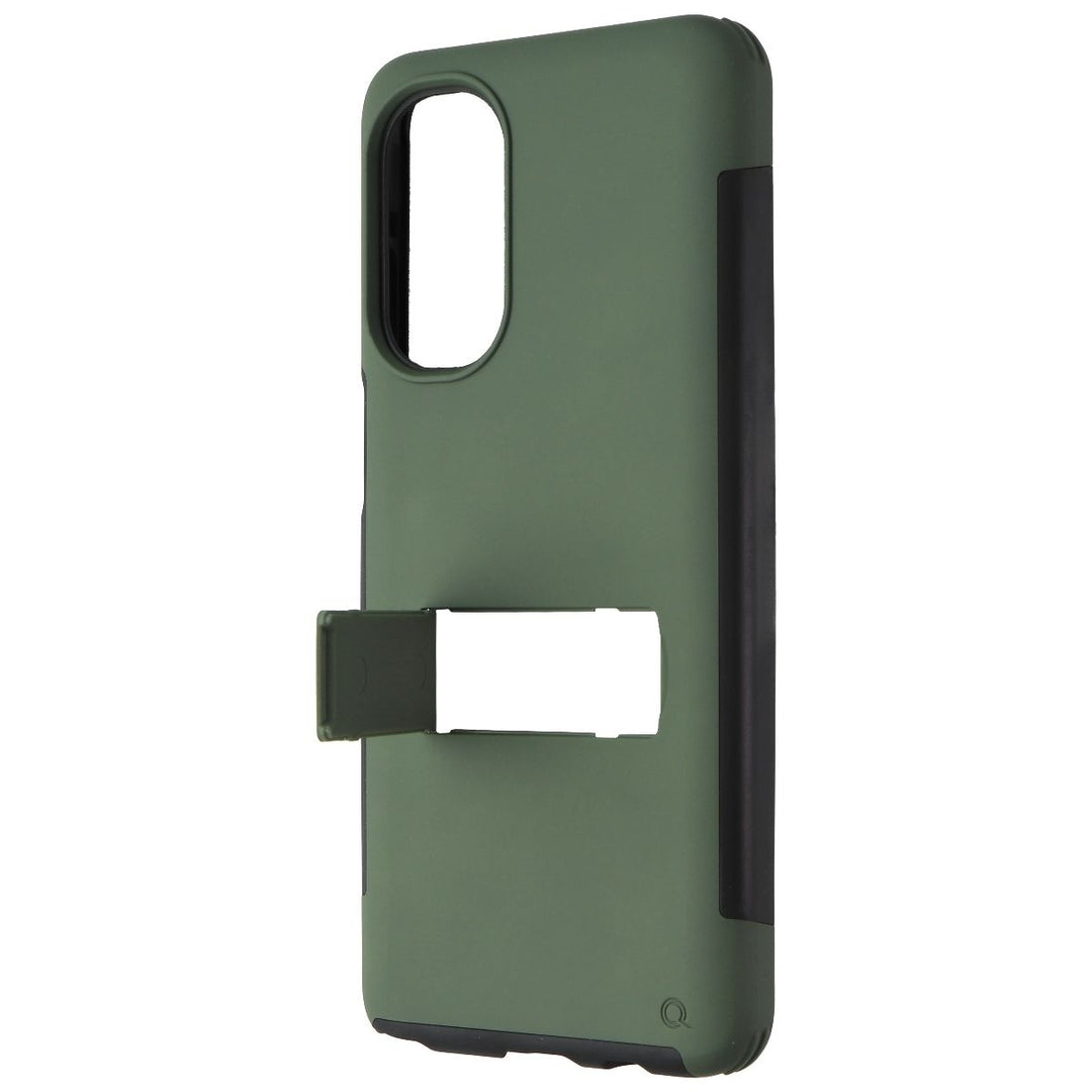 QuikCell Advocate Dual Layer Stand Case for Moto G Stylus 5G (2022) Olive Green Image 1