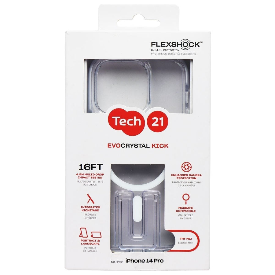 Tech21 Evo Crystal Kick Series Case for MagSafe for Apple iPhone 14 Pro - White Image 1