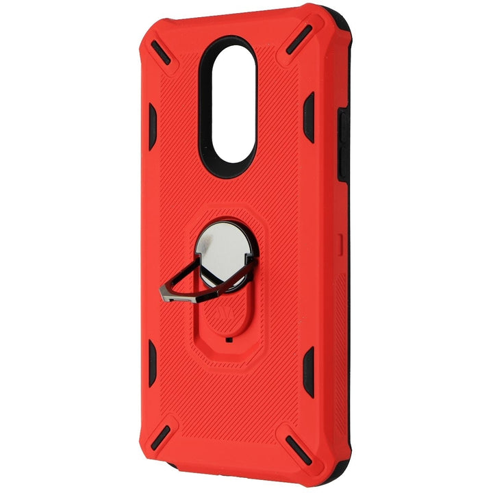 MyBat Premium Hard Case with FingerRing for LG Stylo 5 - Red/Black (Refurbished) Image 1