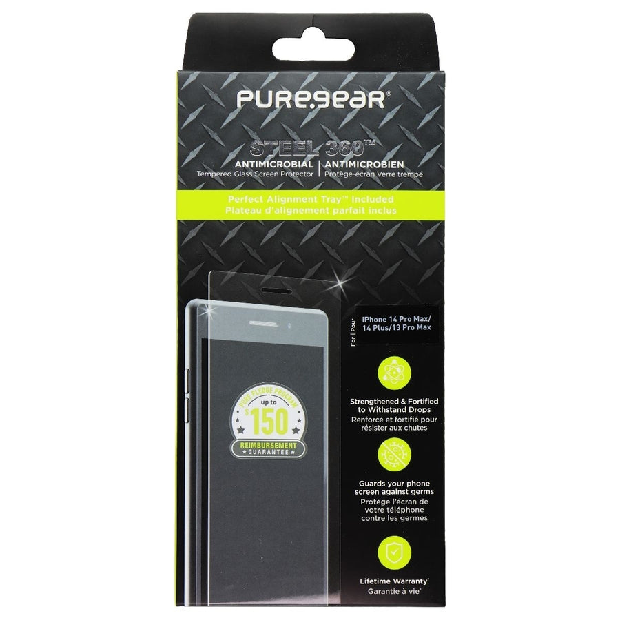 PureGear Steel 360 Glass Screen for iPhone 14 Pro Max/14 Plus/13 Pro Max - Clear (Refurbished) Image 1