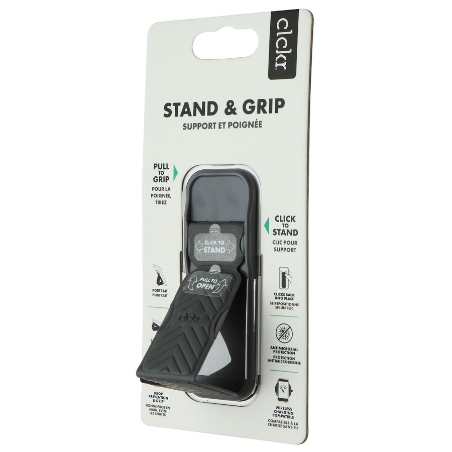 CLCKR Stand and Grip Universal Adhesive Kickstand Grip for Smartphones - Gray (Refurbished) Image 1