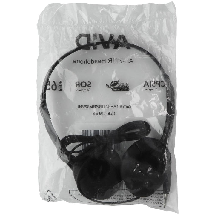 AVID (AE-711R) Wired 3.5mm On-Ear Headphones - Black (Refurbished) Image 1