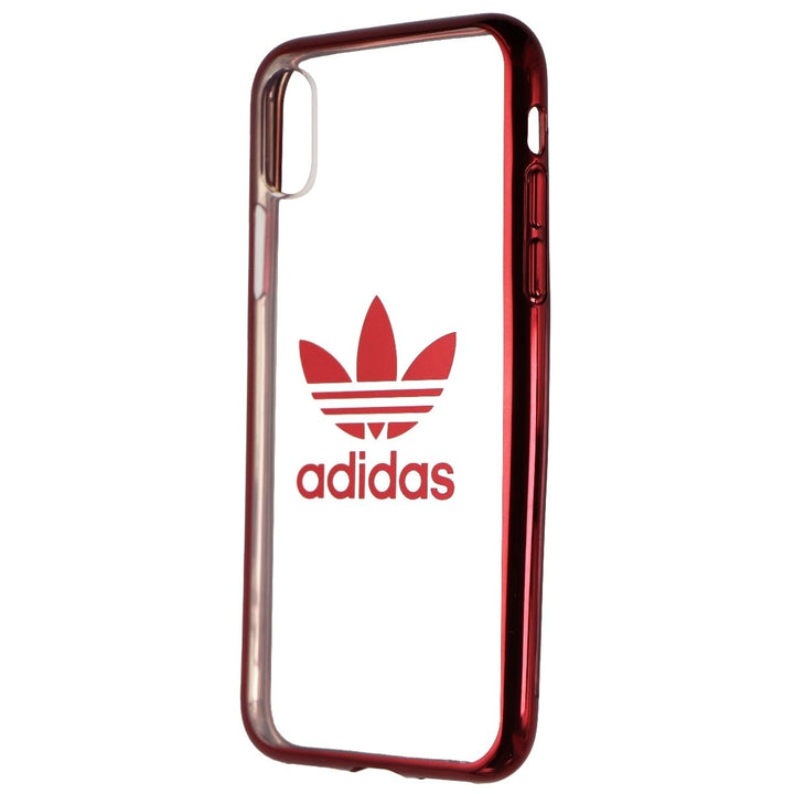 Adidas Flexible Clear Case for Apple iPhone Xs and X - Clear/Red/Adidas Logo (Refurbished) Image 1