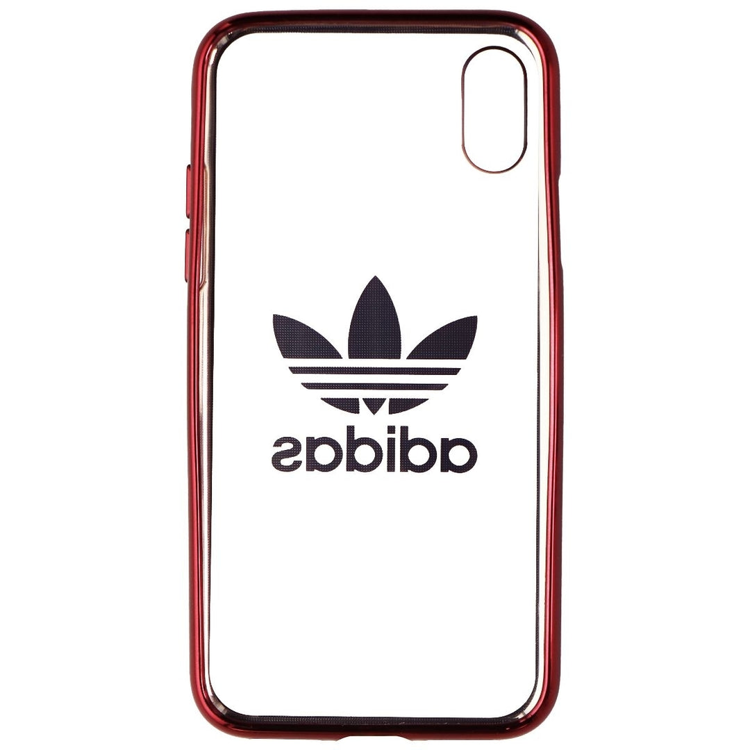 Adidas Flexible Clear Case for Apple iPhone Xs and X - Clear/Red/Adidas Logo (Refurbished) Image 3