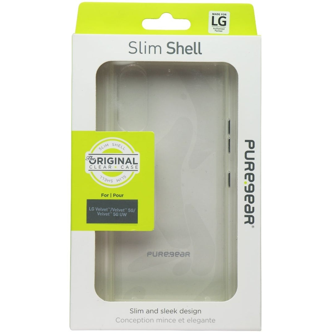 PureGear Slim Shell Series Case for LG Velvet / Velvet 5G / Velvet 5G UW - Clear (Refurbished) Image 1