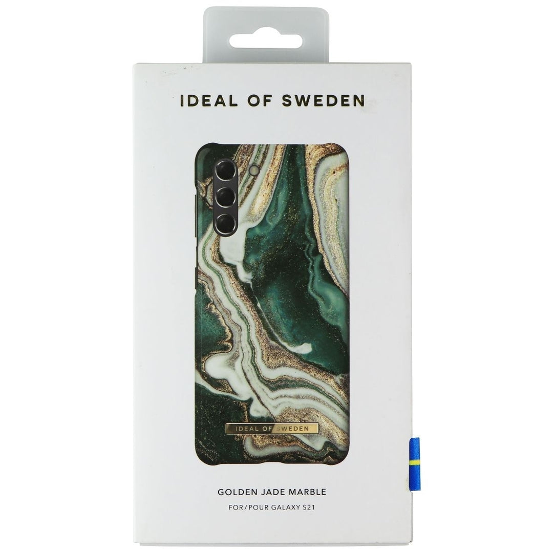 iDeal of Sweden Hard Case for Samsung Galaxy S21 - Golden Jade Marble/Green (Refurbished) Image 1