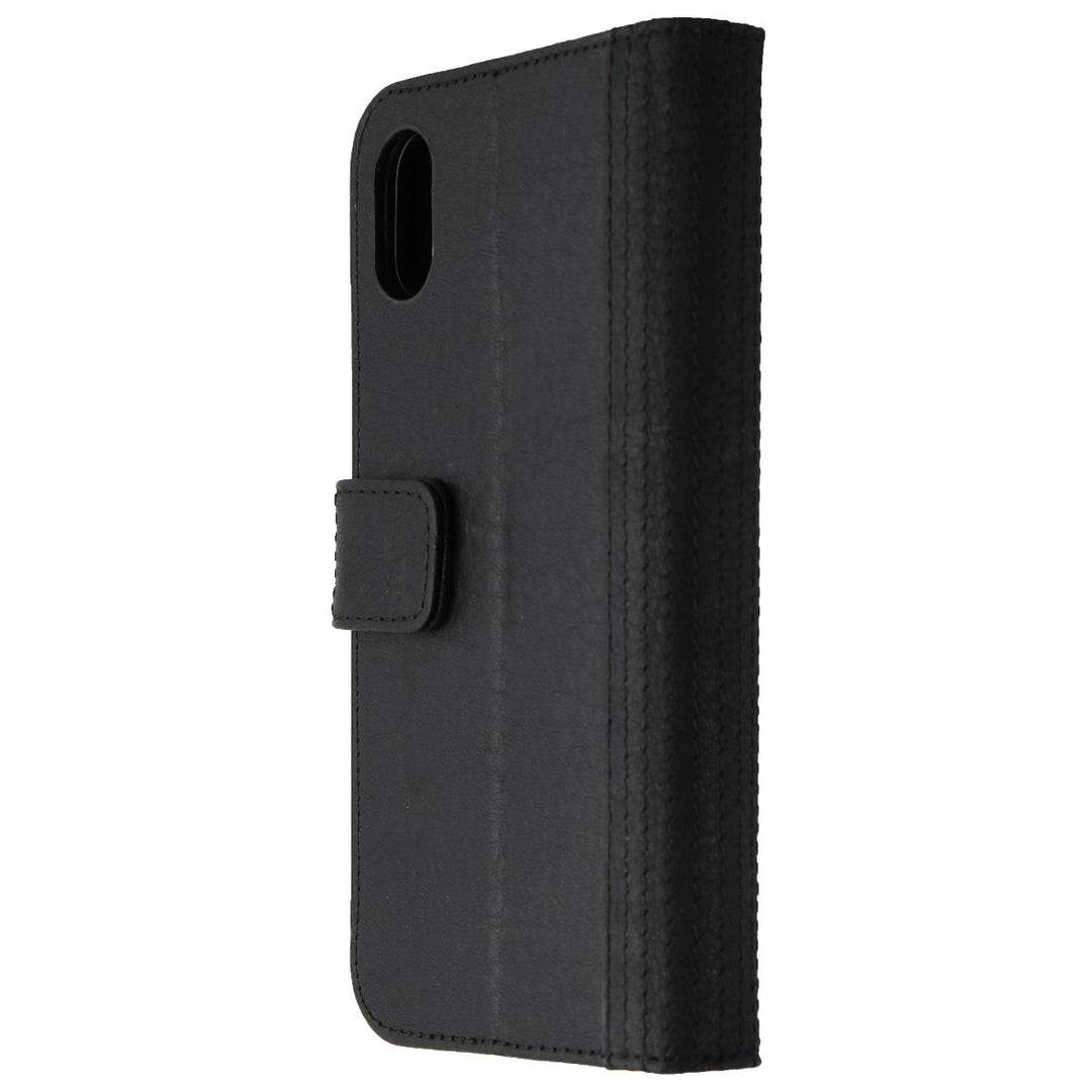 DECODED Full Grain Leather 2-in-1 Wallet for iPhone Xs/X - Rough Black (Refurbished) Image 1