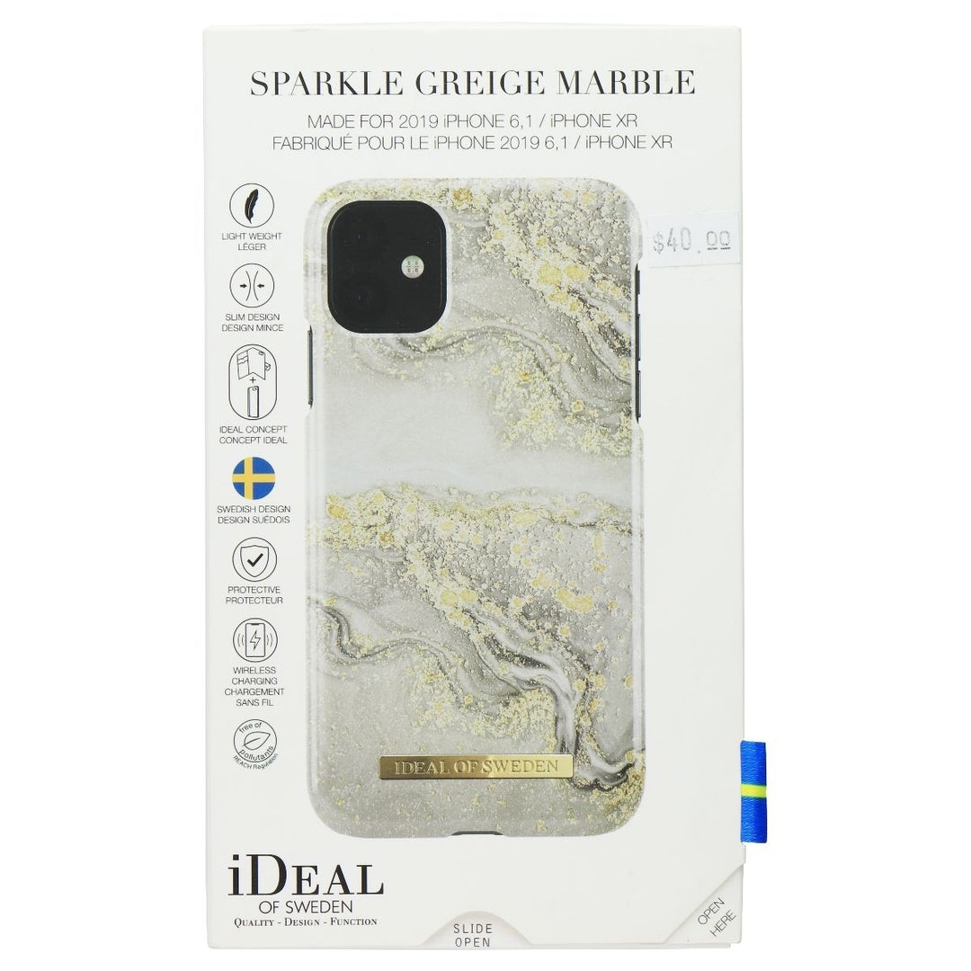 iDeal of Sweden Printed Hard Case for iPhone 11 and XR - Sparkle Greige Marble (Refurbished) Image 1