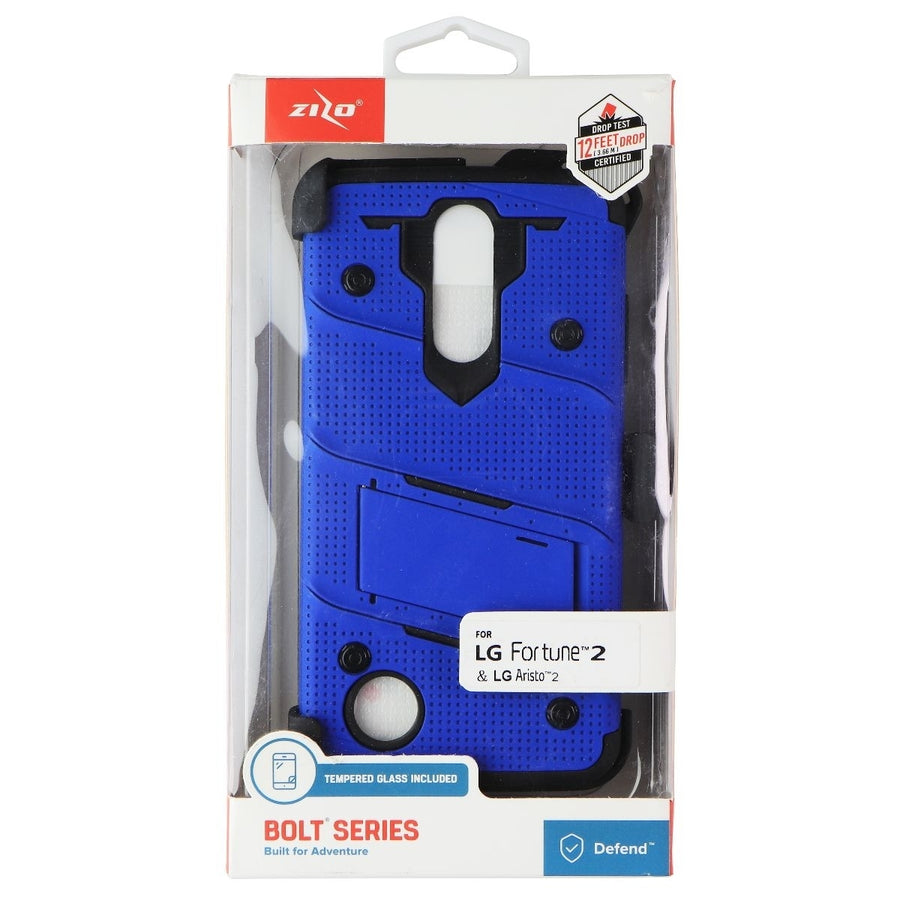 Zizo Bolt Series Case and Holster for LG Fortune 2 / Aristo 2 - Blue (Refurbished) Image 1