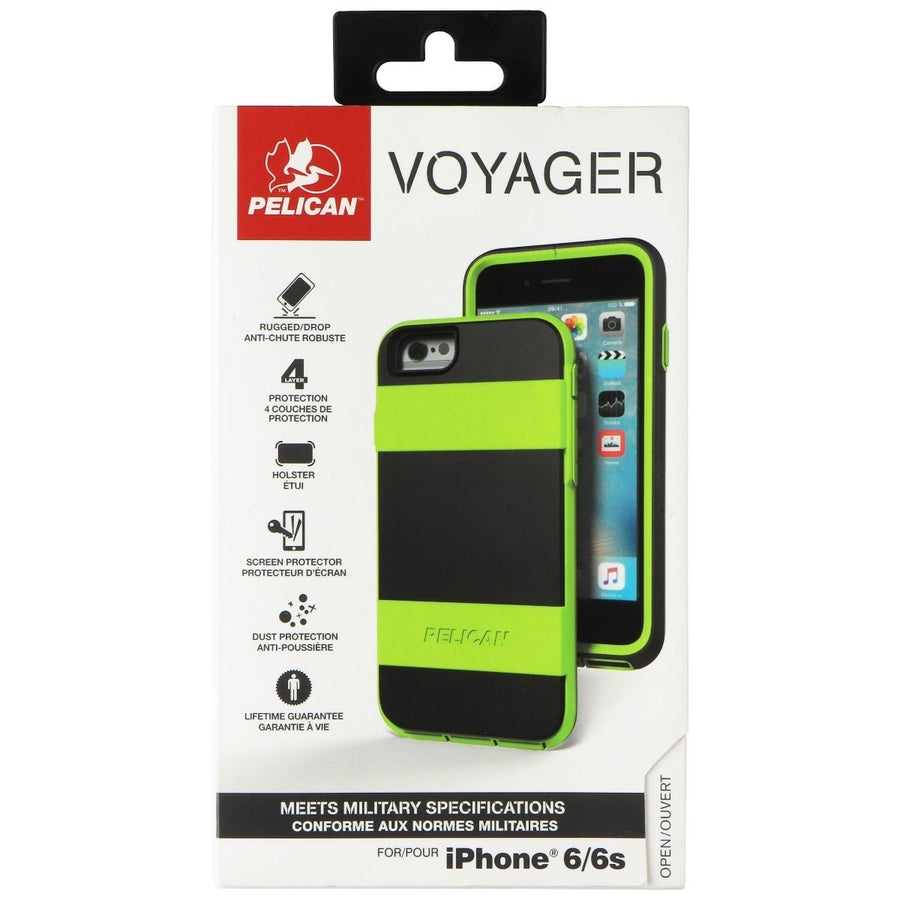 Pelican Voyager Series Case and Holster for iPhone 6/6s - Gray/Neon Green (Refurbished) Image 1