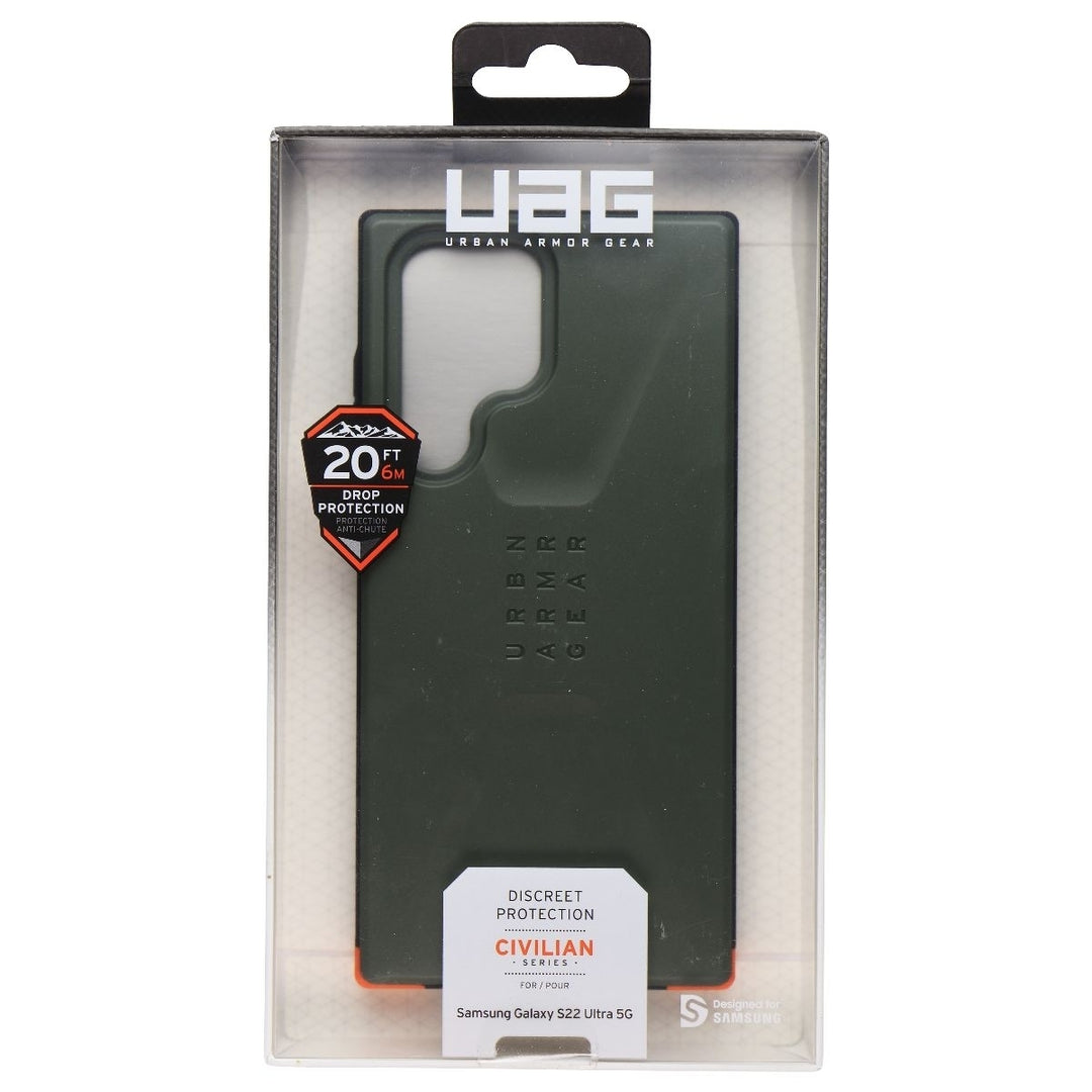 URBAN ARMOR GEAR Civilian Series Case for Samsung Galaxy S22 Ultra - Olive Green (Refurbished) Image 1