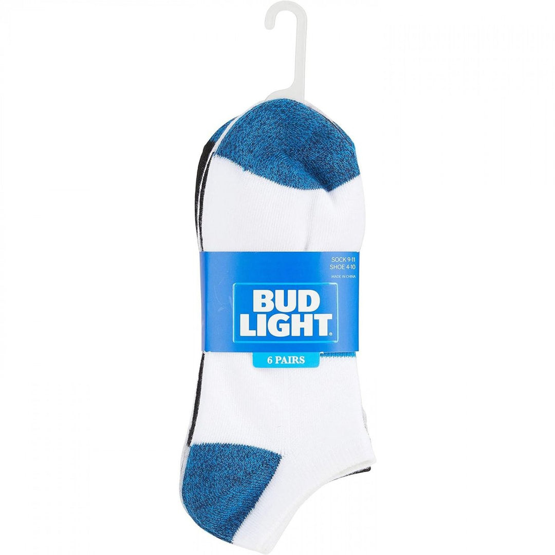 Bud Light Logos Womens Athletic No-Show Socks 6-Pair Multipack Image 6